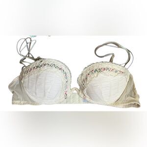 INTIMISSIMI Secret Garden Ruched Feminine FLORAL Ivory Bra sz. 32B